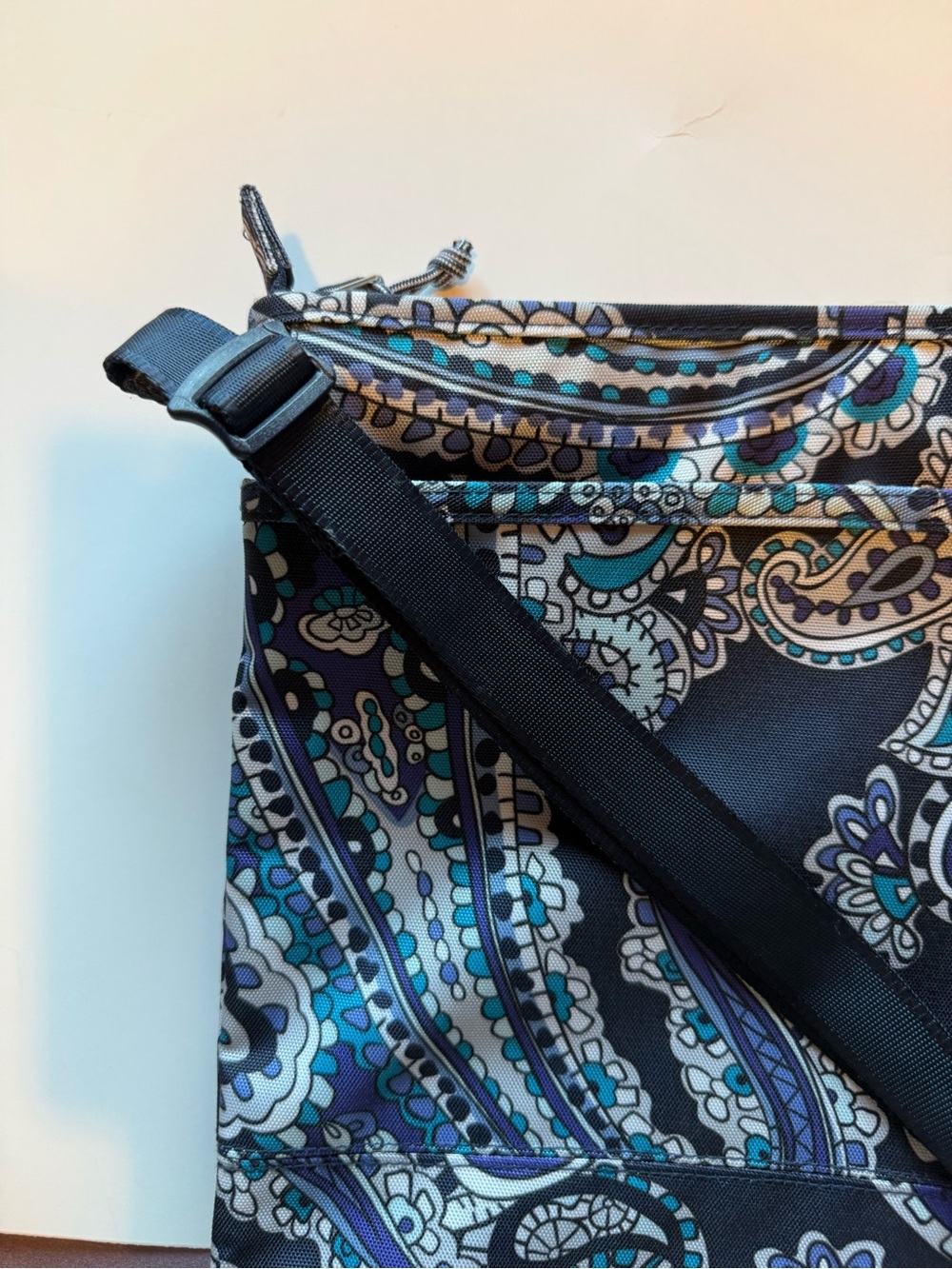 Vera Bradley Blue and Purple Paisley Crossbody Bag - Picture 3 of 5
